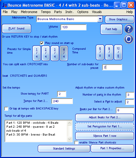 Main window with graphics hidden